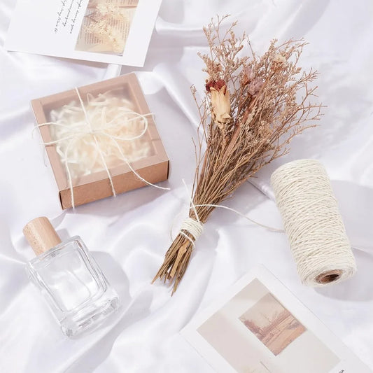 328 Feet/100M 1mm Hemp Cord Thin Twine String White Jute Rope Craft Beading Cord for Jewelry Making Braiding Gift Wrapping kit