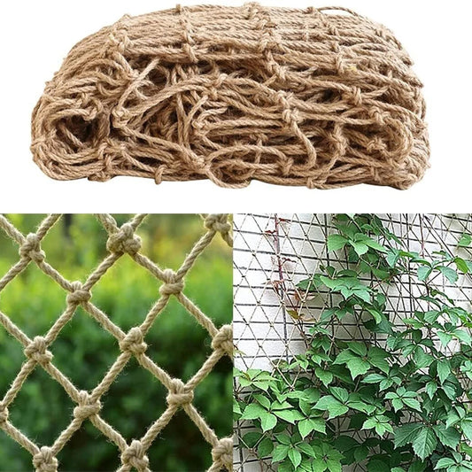 Malla de Cuerda Hemp 1㎡ - Red de Yute Decorativa para Plantas y Escalada